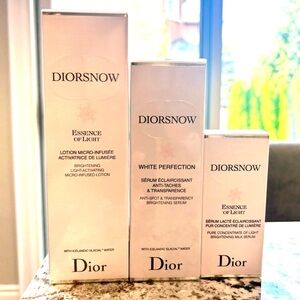 DIORSNOW set 3x FULL SIZE micro infused lotion + 2 brightening serums $500 value